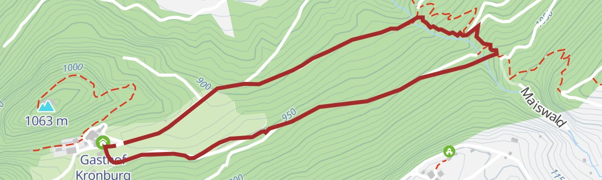 Route map: Kronburger Tobl